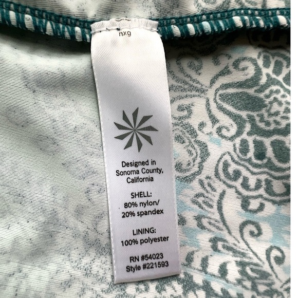 ATHLETA | NWOT SHOREBREAK RACERBACK ATHLETIC SWIM DRESS BOMBAY PAISLEY - Picture 10 of 11